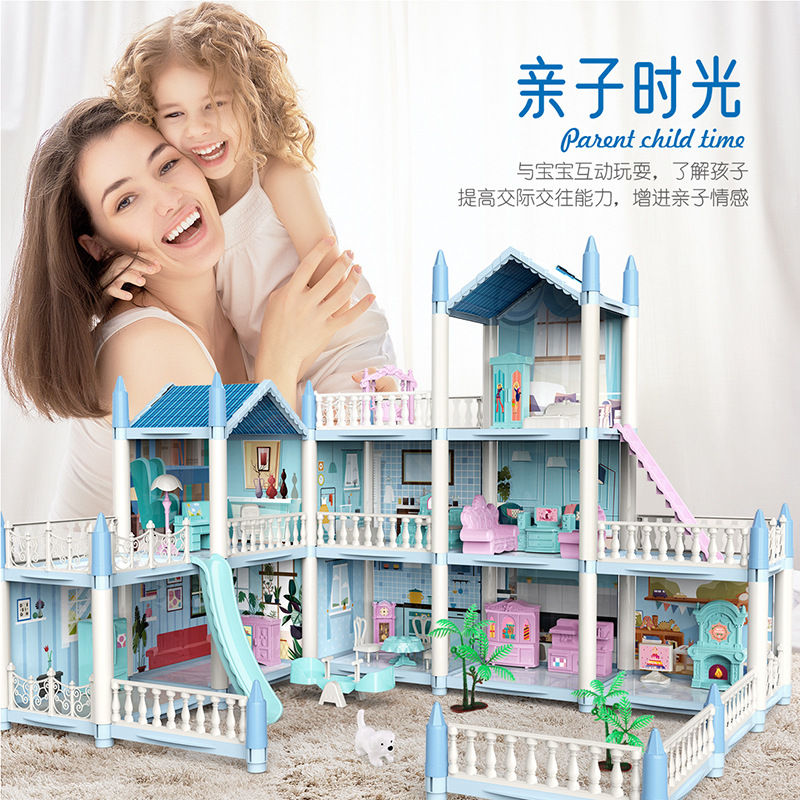 Doll House Children's Toys 3 girls play House Villa House 4 Princess Castle Doll House Girl birthday gift Application Scenario