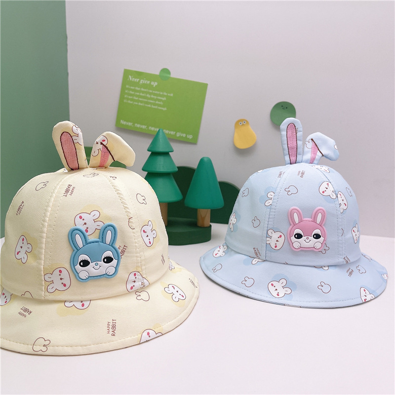Baby Hat Children's Hat Fisherman Hat Visor Hat Princess Hat Children's Basin Hat New Cartoon Bunny Baby Hat Outdoor Outing Visor Baby Hat Girl Treasure Cute Child Hat
