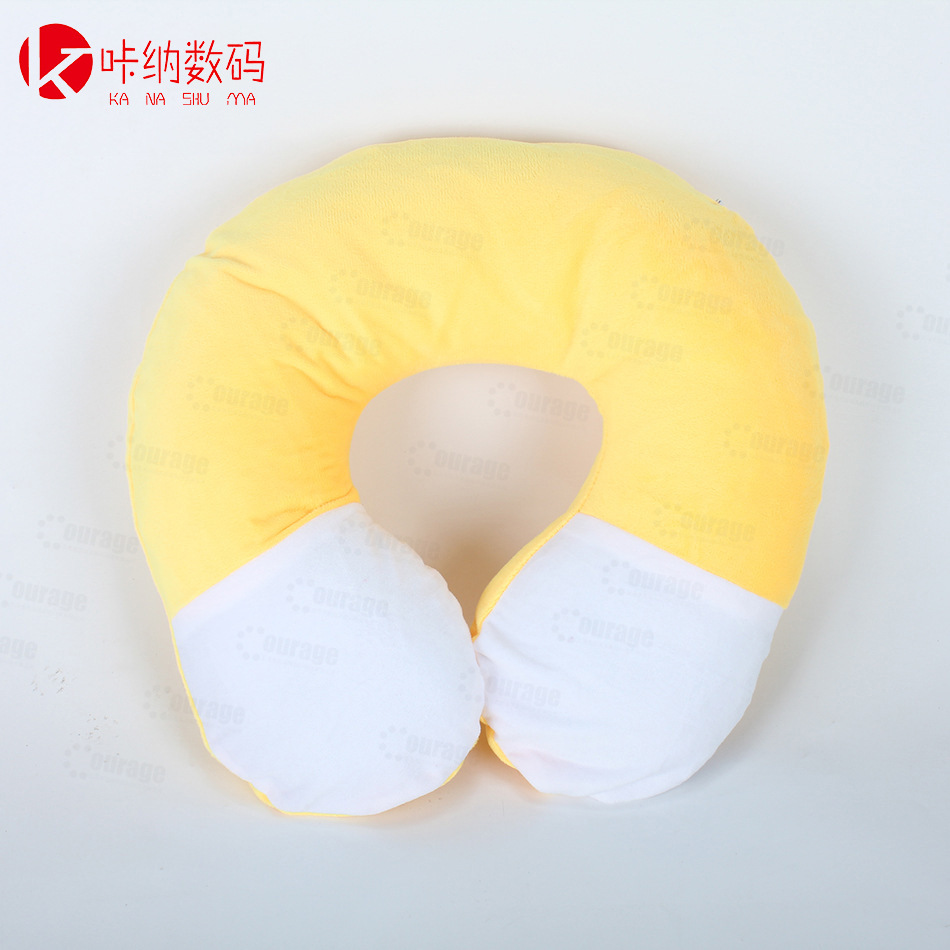 u型枕护颈枕热转印耗材颈椎枕u形型记忆棉空白枕头午睡休头枕批发