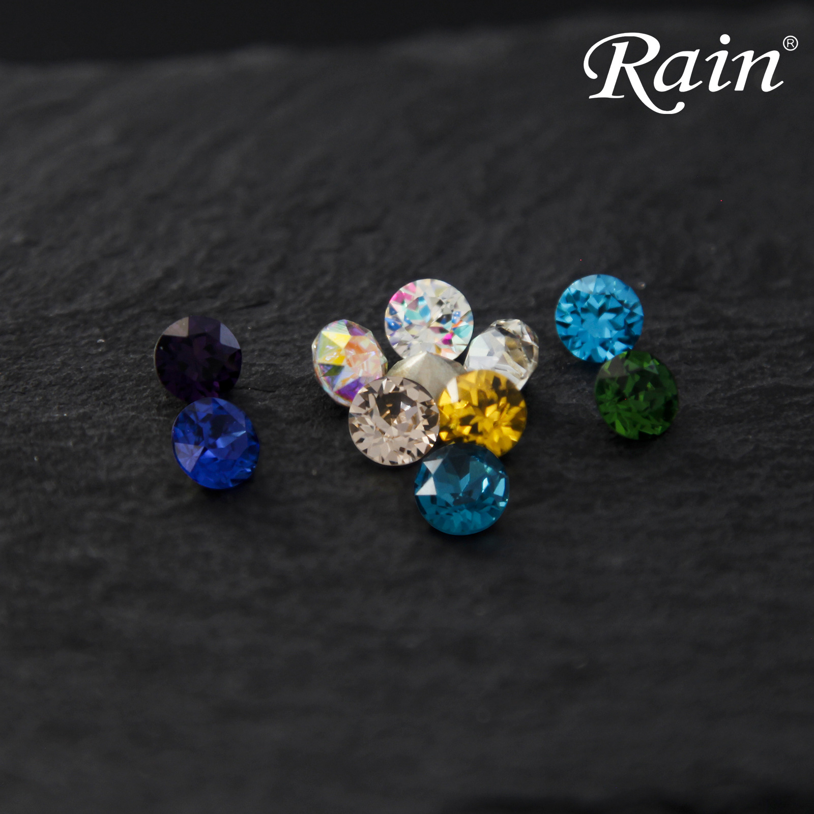 Factory wholesale of shiny round glass pointed-bottom nail drills, diy jewelry, bags, accessories and other items Item Picture