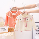 女童针织开衫秋装2022春新款中小童韩版儿童女孩洋气童装毛衣外套