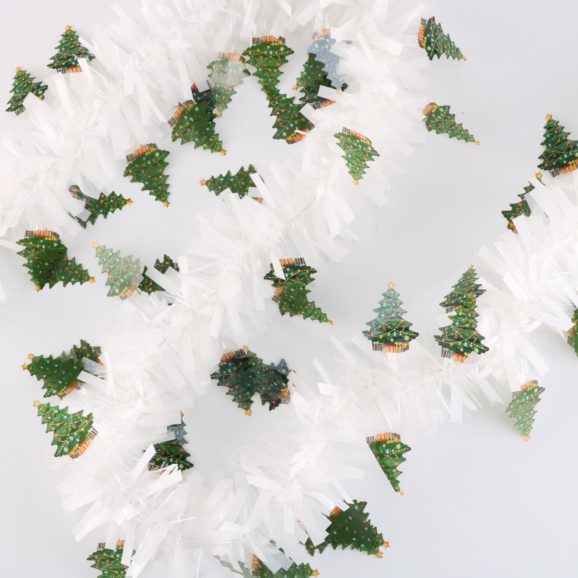 圣诞彩条/圣诞装饰/节日装饰白底实物图