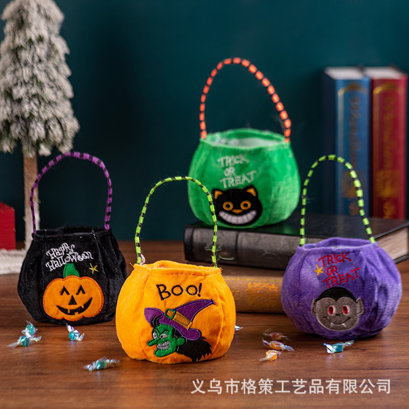 万圣节装饰品儿童礼物糖果袋创意立体南瓜幼儿园节日手提袋