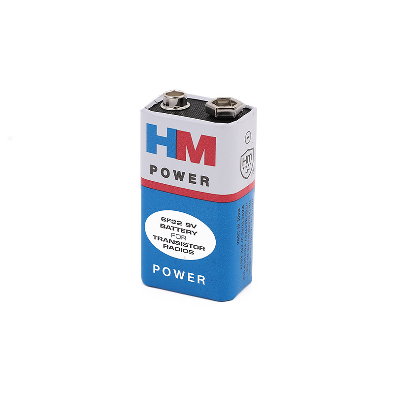 HM 9V电池 6f22m 话筒万用表叠层九伏方块烟雾报警器 9V电池 厂家直销详情图5