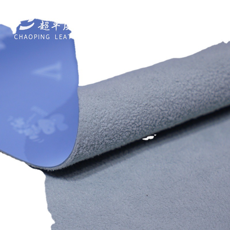 1.2mm water-based recycled leather fabric for car sofa decoration with a velvety texture and imitation microfiber cartoon print Item Picture