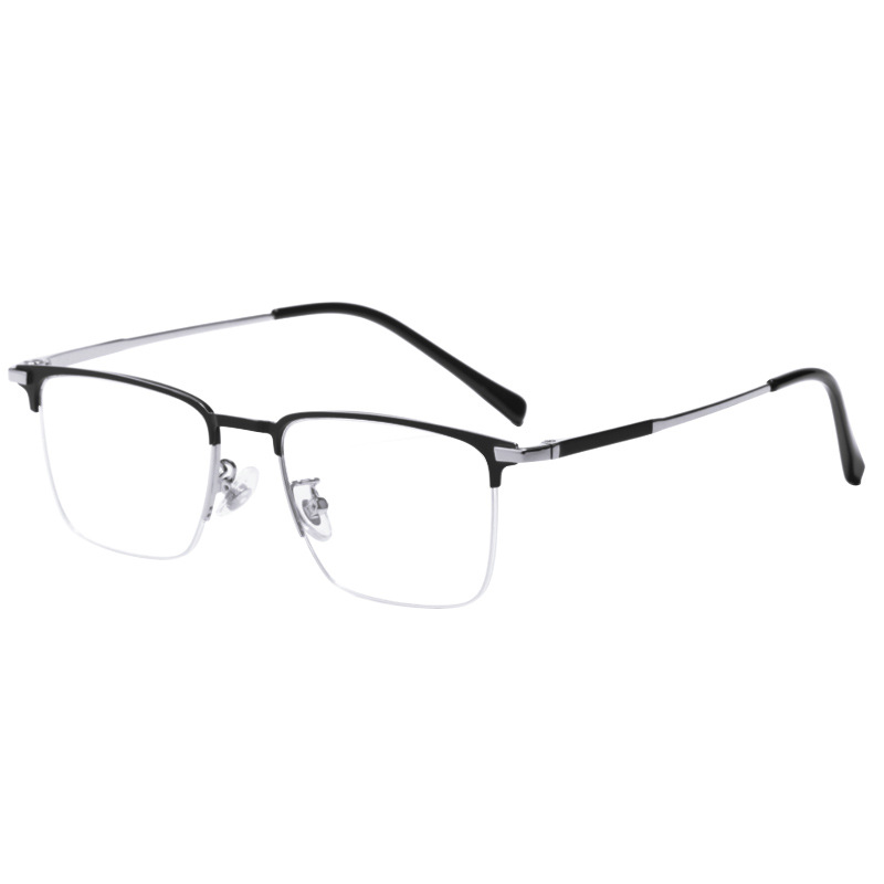 Mixed batch T062505 ultra-light half-frame glasses frame men's business alloy myopia glasses retro metal frame Item Picture