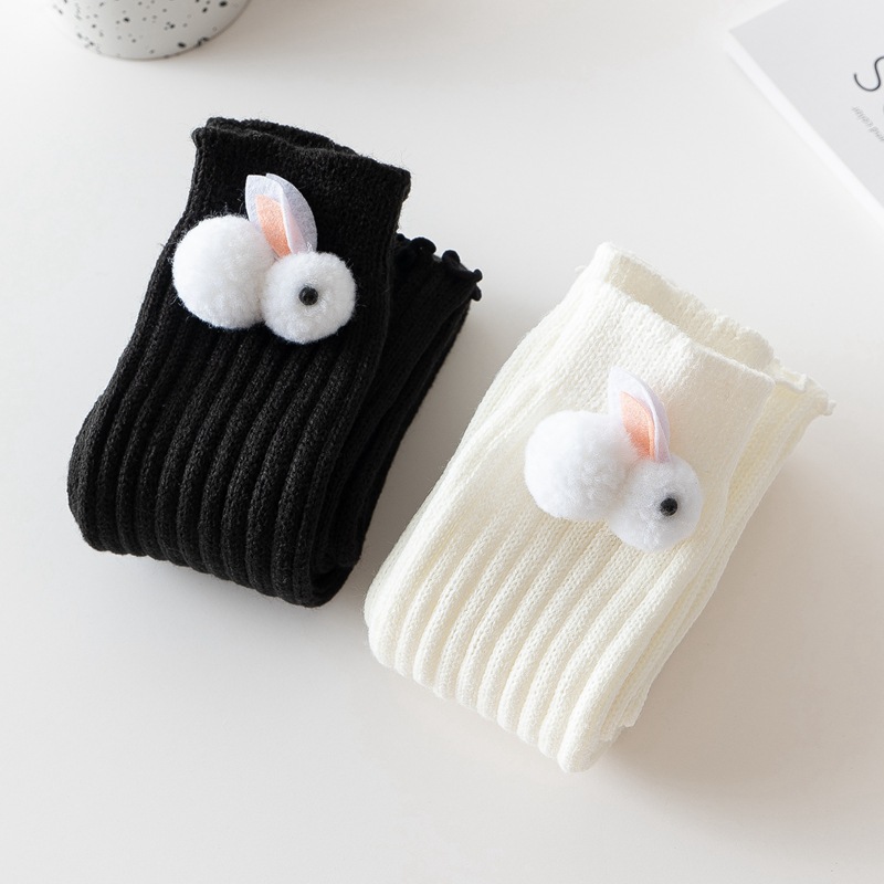洛丽塔可爱兔子日系针织袜套jk毛线堆堆袜子女保暖学生小腿袜182详情图4