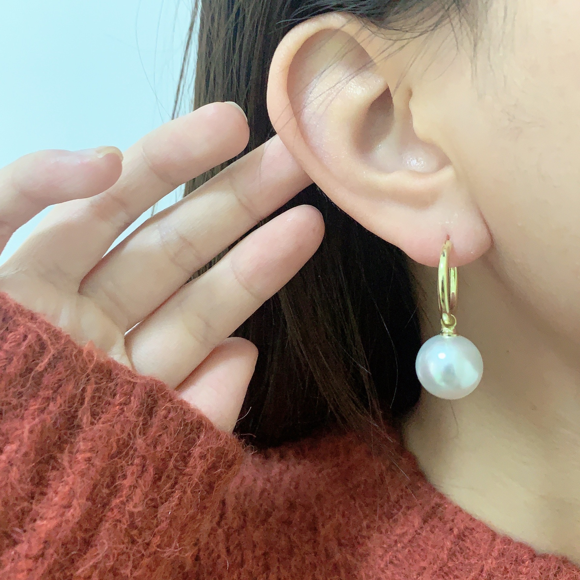 饰品女长款气质/耳环女长款气质/猫眼石/耳钉女长款气质/饰品产品图