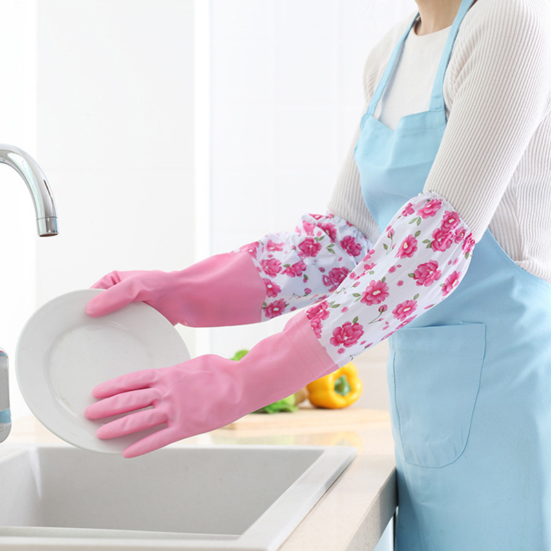 洗碗手套开口橡胶长款厨房束口手套洗衣服刷碗清洁家务手套批发详情图1