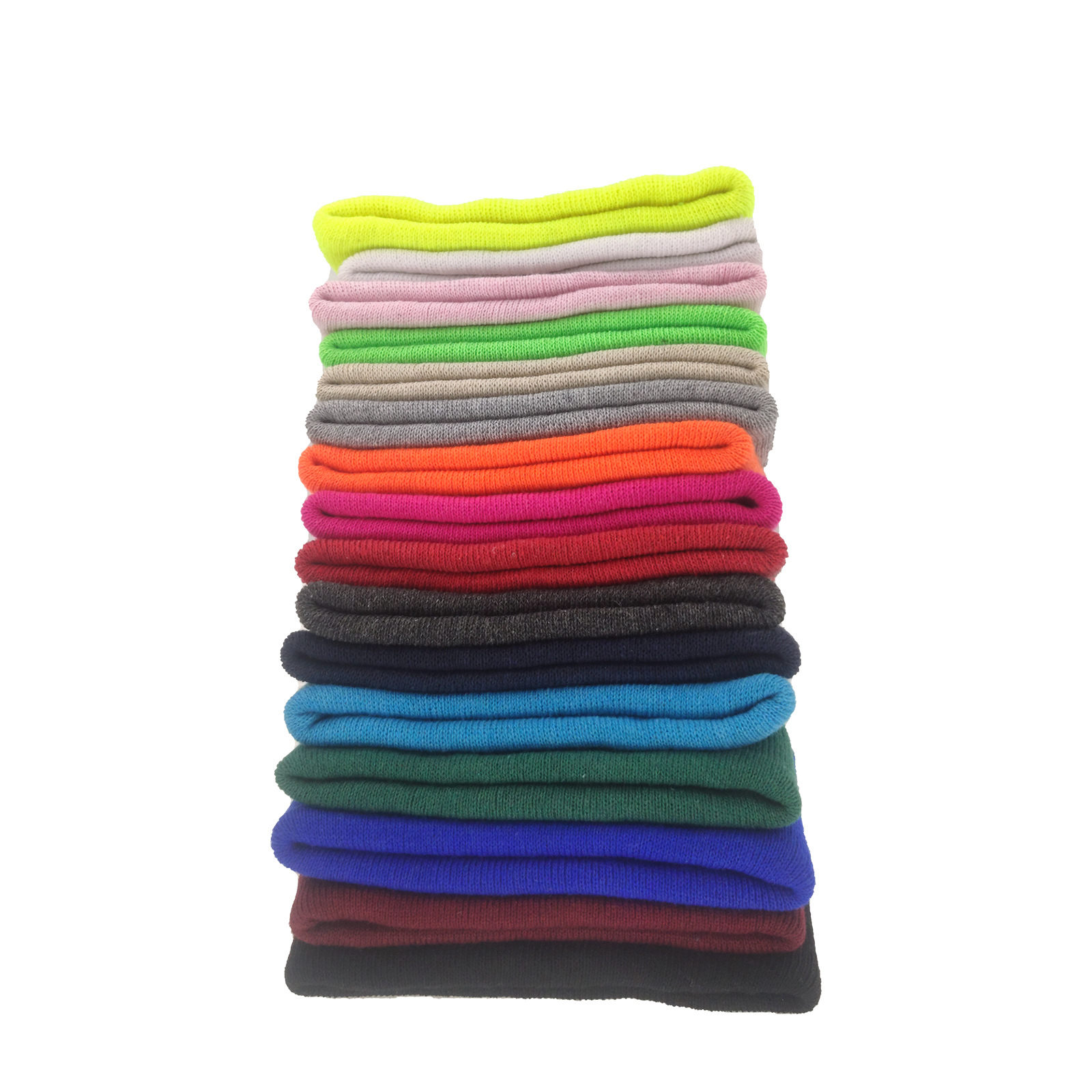 The Popular Foreign Trade Exhibition Candy-Colored Knitted Cap, Smooth Plate Without Logo, Bean Hat, Autumn And Winter Solid Color Warm Hat details Picture
