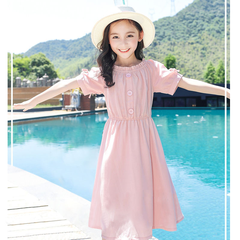 中童连衣裙童装女童2021新款夏季儿童裙子中大童网红小女孩公主裙
