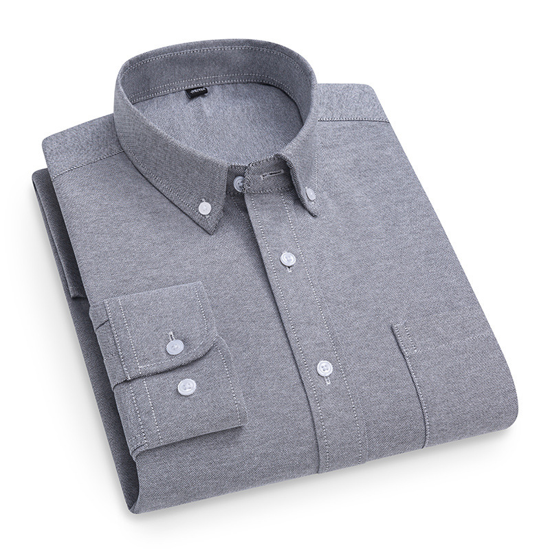 New spring men's long-sleeved pure cotton shirt from the manufacturer, Oxford fabric, loose, oversized, all-cotton striped shirt Application Scenario