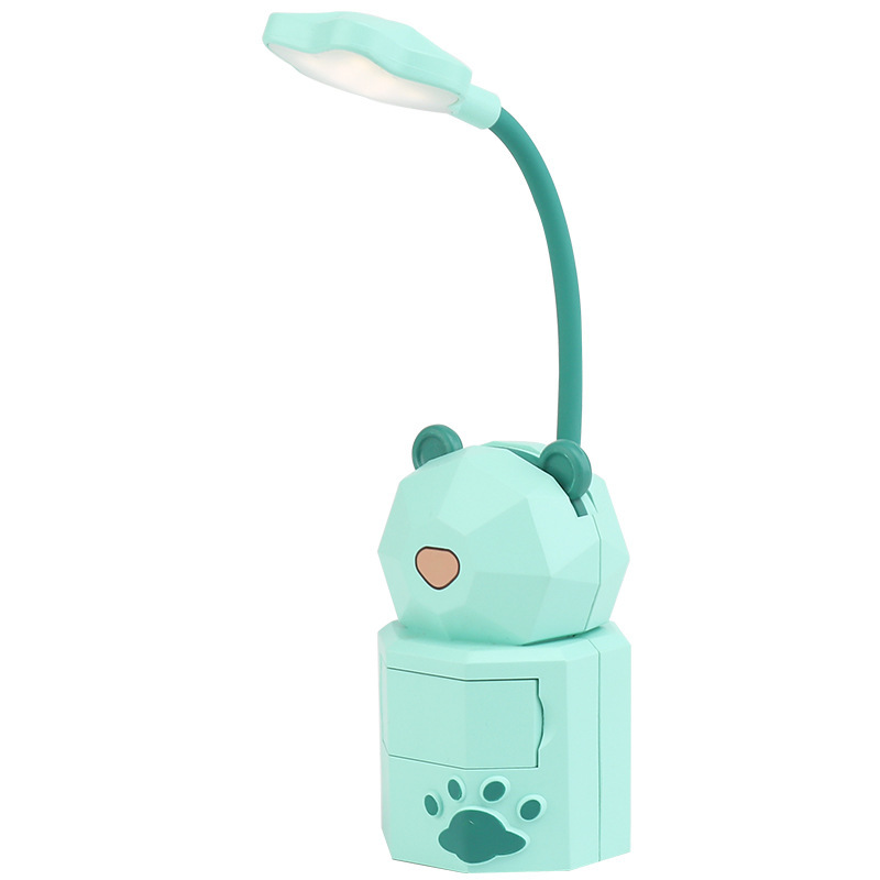 New cute pet cartoon drawer storage LED desk lamp USB charging student dormitory reading eye-protecting night light printed Item Picture