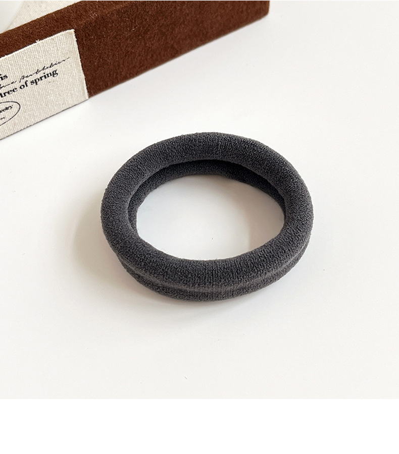 加粗高弹力无缝接马尾头绳耐用不伤发丸子头发绳百搭基础款毛巾圈详情16
