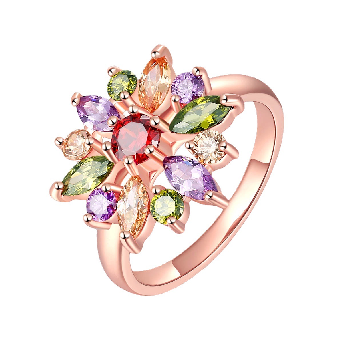 The Mona Lisa ring, the seven-color zircon ring and the Austrian crystal ring for women are selling well on AliExpress Item Picture