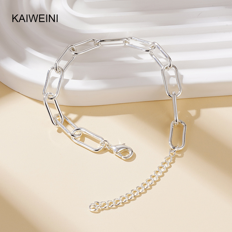 Europe And The United States Cross-Border Jewelry Copper Plating Fashion Bracelet Women All Ins Style Fashion Simple Hand Bracelet Jewelry details Picture