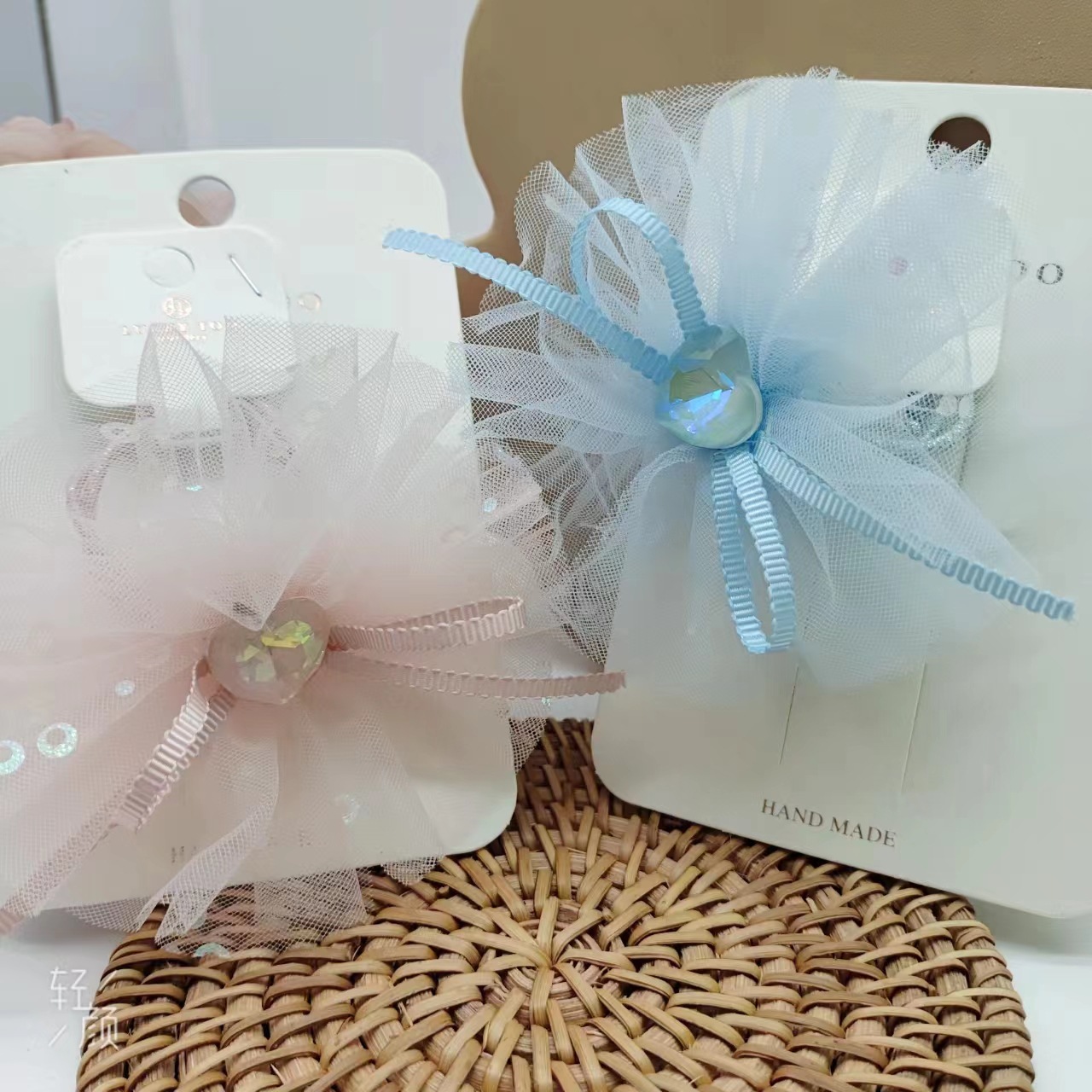 发绳LT10502甜美爱心波点莎莎丝带蝴蝶结女童发饰发绳