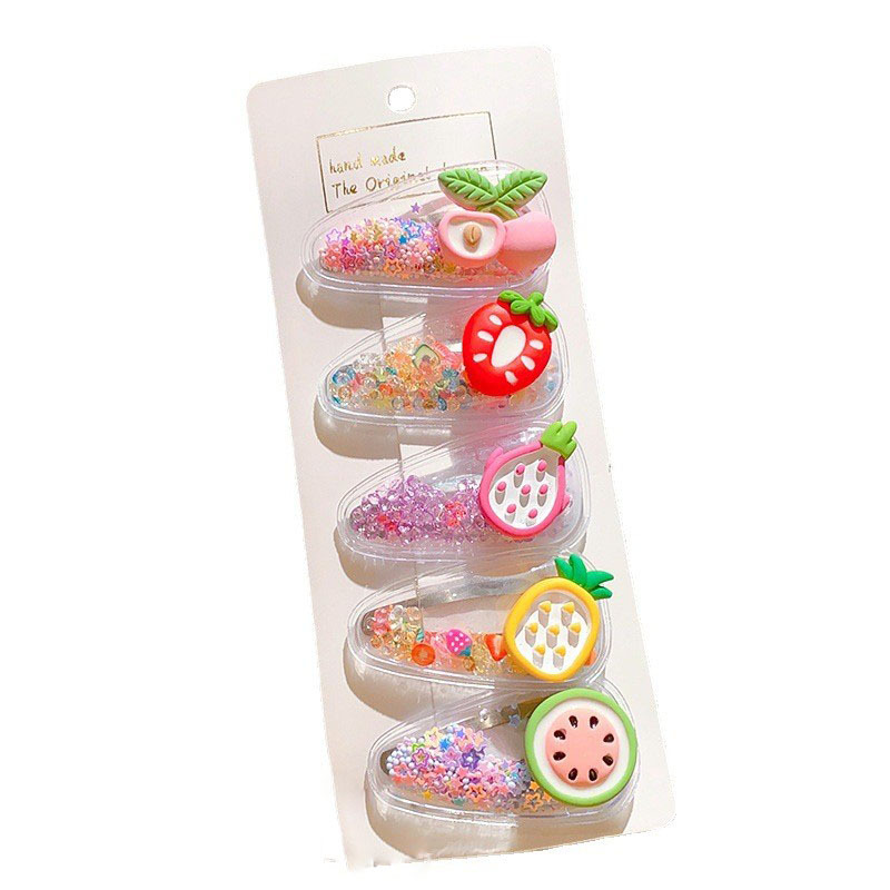 儿童发夹女童白底实物图