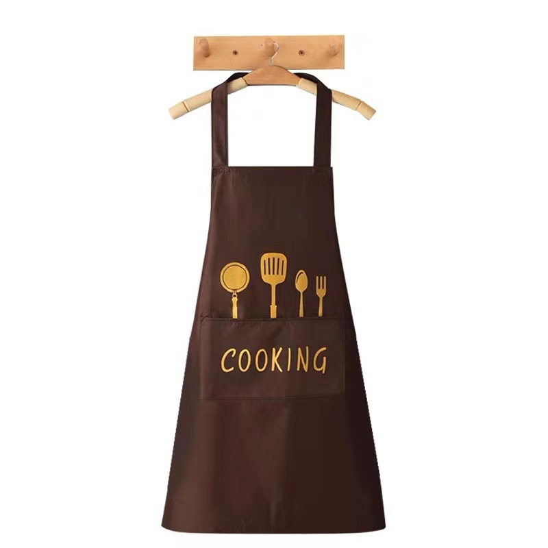 Kitchen Cooking Home Work Pvc Korean Version Waist New Waterproof Oil South Korea Can Wipe Hand Apron Wholesale Item Picture