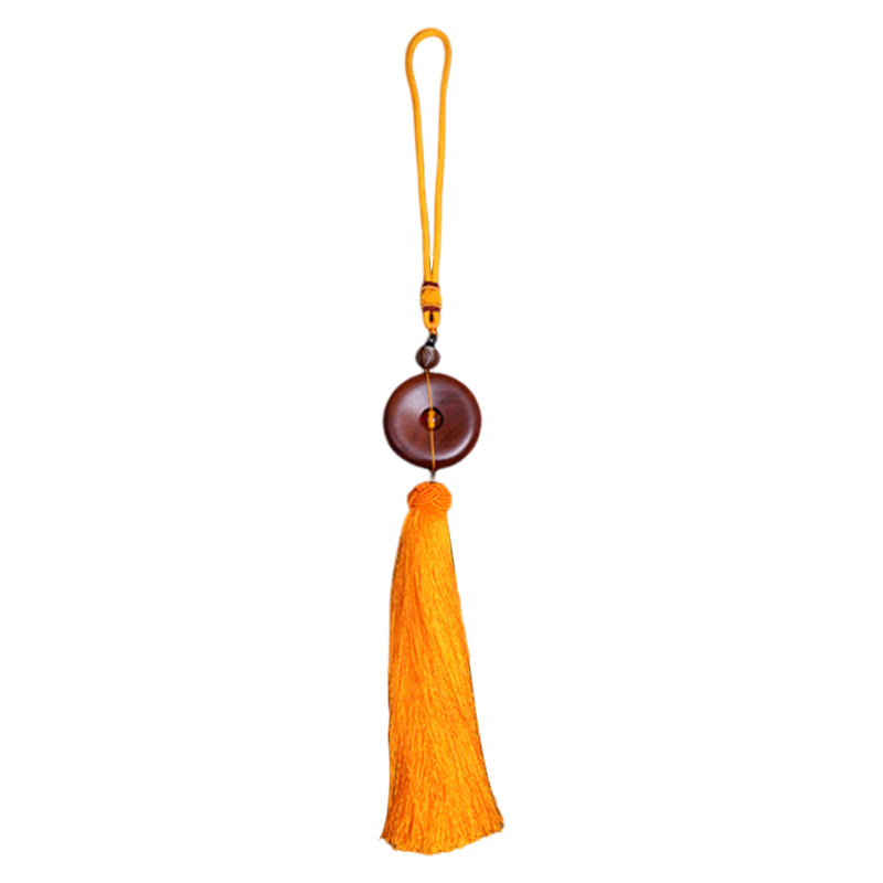 Rosewood safety car pendant, car accessory, interior decoration, new Chinese-style car pendant with tassel accessories Item Picture