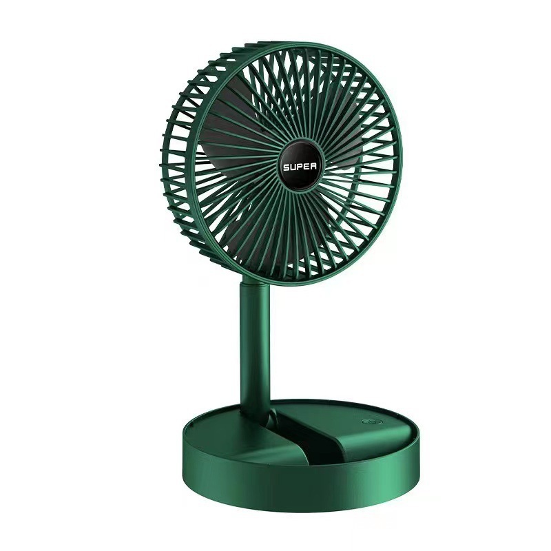 Ventilador telescópico portátil estilo explosivo escritorio plegable hogar ventilador de mano estilo recargable dormitorio pequeño ventilador directo al por mayor Item Picture