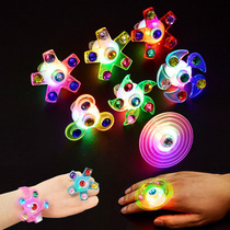 Children's toy ring wrist band Light up fidget spinner kids fun rotating bracelet flash creative stall wholesale