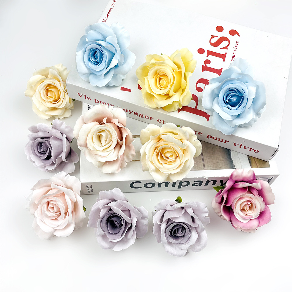 仿真绒布艾伦玫瑰花朵 diy簪花戏曲头饰蛋糕花束装饰摄影婚庆花墙