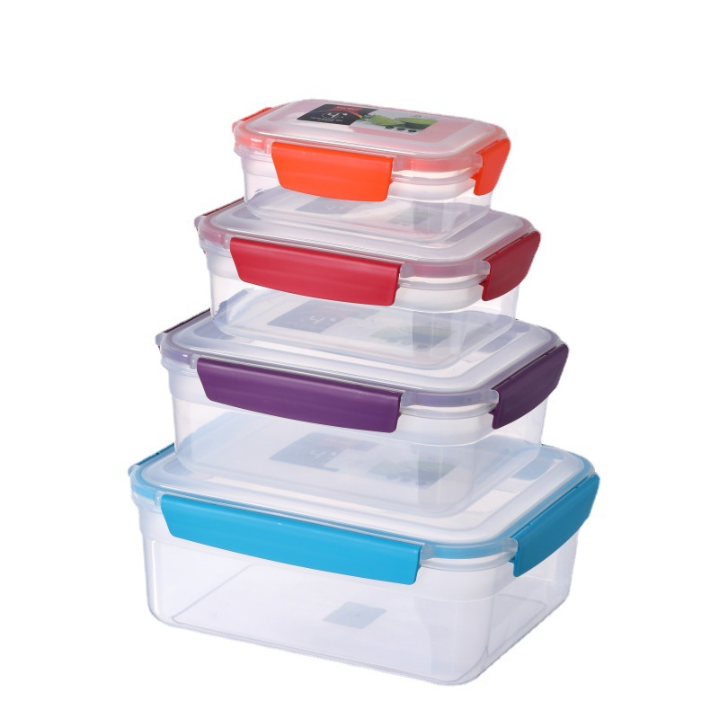 塑料密封保鲜盒食品级冰箱专用日式厨房冷冻收纳盒微波炉便当饭盒