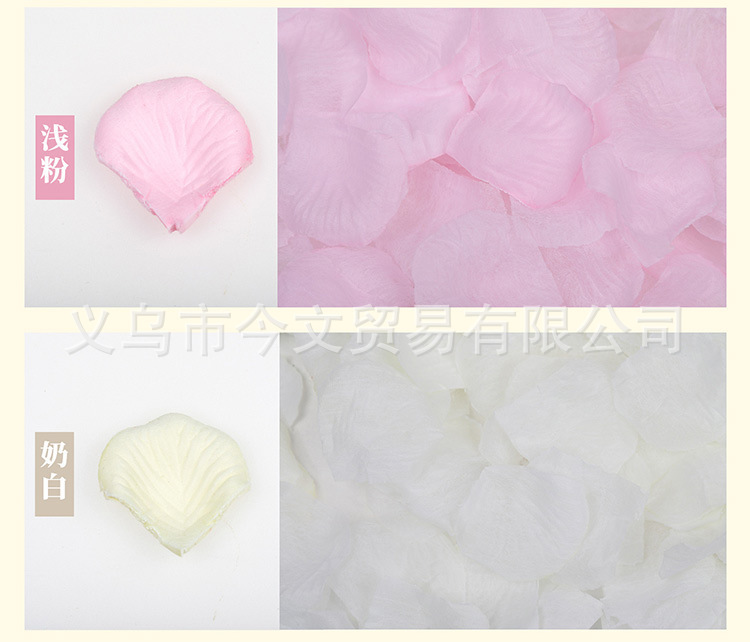 100片浪漫创意手撒假花无纺布仿真玫瑰花瓣场地布置装饰用品批发详情7