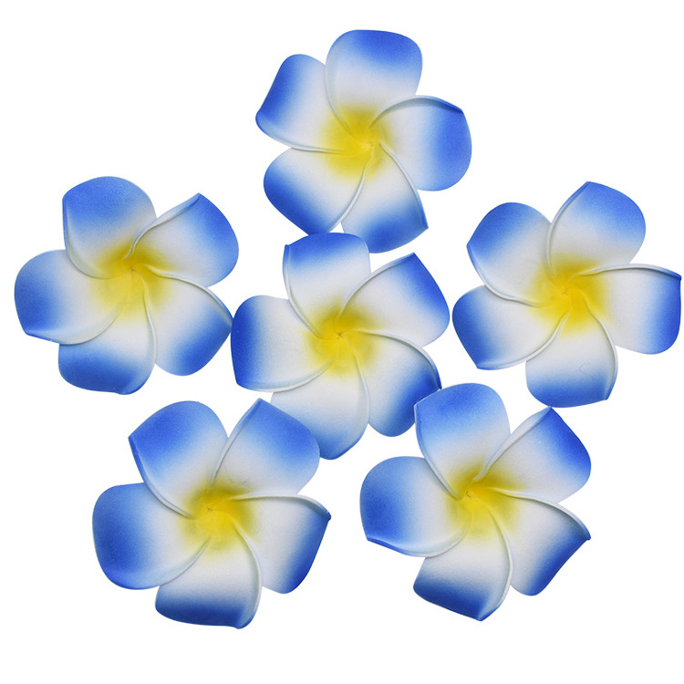Colorful frangipani hair clips, headwear, flower hair accessories, seaside vacation simulation flower gift accessories, frangipani Application Scenario