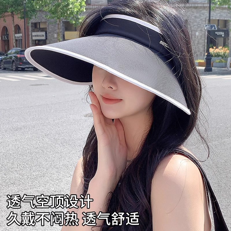 Empty Top Sun Block Hat Women's Summer Uv Protection Outdoor Riding Hat Large Brim Shade Face Peach Heart Shade Sun Hat Application Scenario