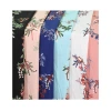 100d Four-sided elastic polyester ammonia printed fabric floral dress fabric, fashionable beach dress, summer fabric in stock wholesale Item Picture