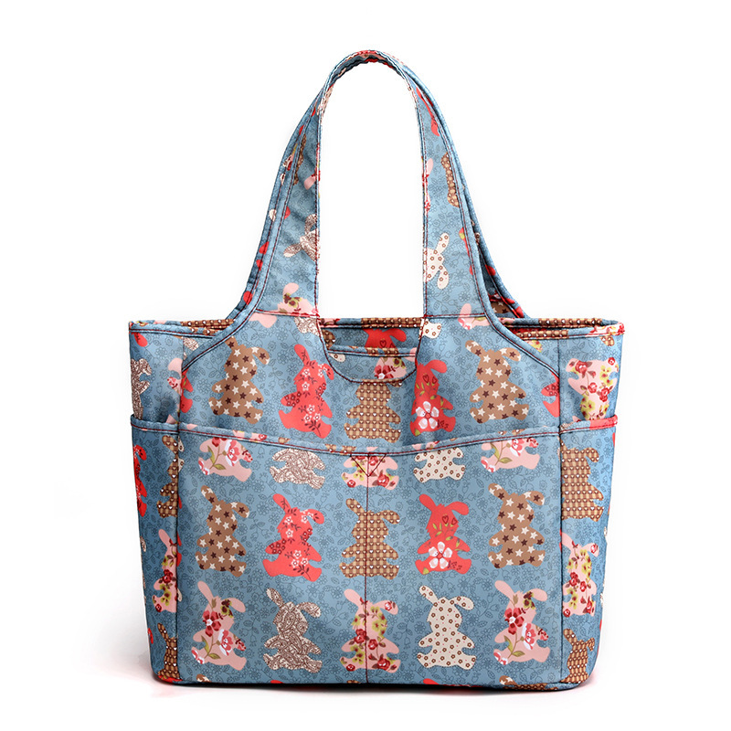 Large Capacity Women's Shoulder Bag Leisure Outdoor Shopping Handbag New Printed Women's Bag Waterproof Nylon Cloth Bag Item Picture