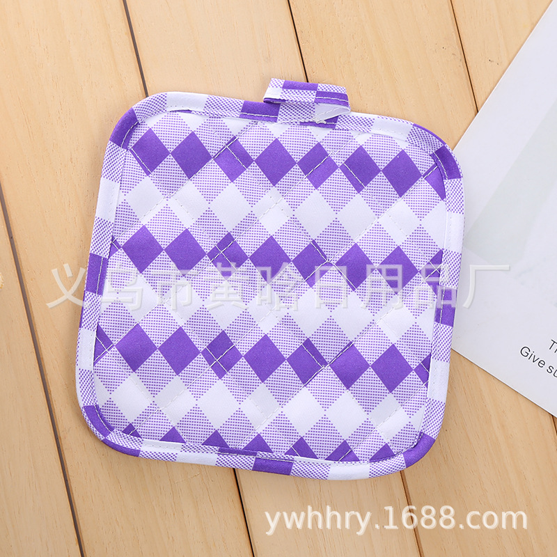 【LOVELY HOME】【 Hold Jia 】 Rhomboid print placemat Coaster Microwave-proof heat-proof oven Kitchen table heat-proof mat details Picture