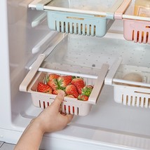 可伸缩冰箱隔板层多用整理收纳盒冰箱保鲜抽拉式分类冰箱收纳盒
