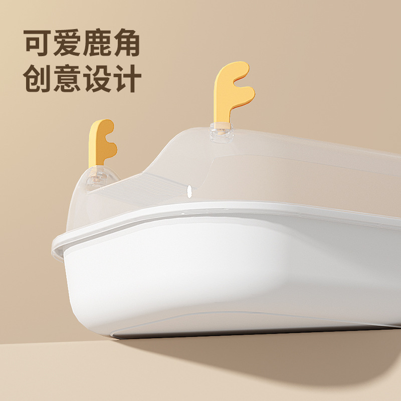 Litter box semi-closed spatter-proof toilet detachable litter box Cat cleaning products Thickened Extra large 01227-2117 details Picture