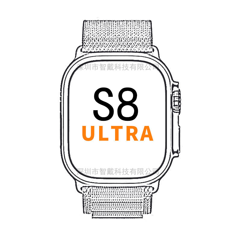 爆款smartwatch手表智能NFC蓝牙通话s7运动心率ultra手表华强北s8详情图3