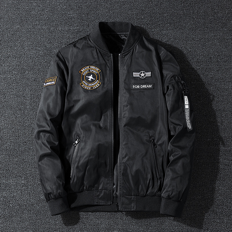 Spring and autumn plus-size coats, flight jackets, oversized and plump baseball jackets, trendy brands, double-sided coats for warmth and cross-border travel details Picture