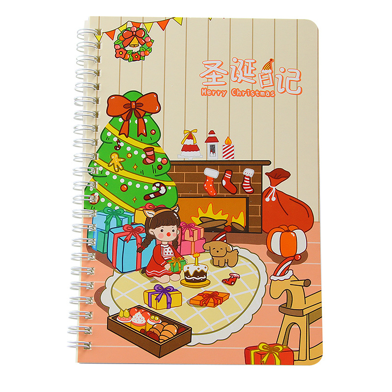 A5 Coil This Christmas Student Diary Cartoon Prize Gift Notepad Wholesale Creative Stationery Notebook Item Picture