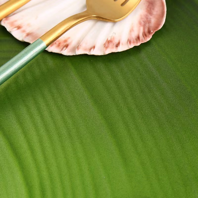 仿真龟背叶EVA餐垫纯色桌垫软塑料垫防滑垫防水垫花瓶垫复古餐垫详情5