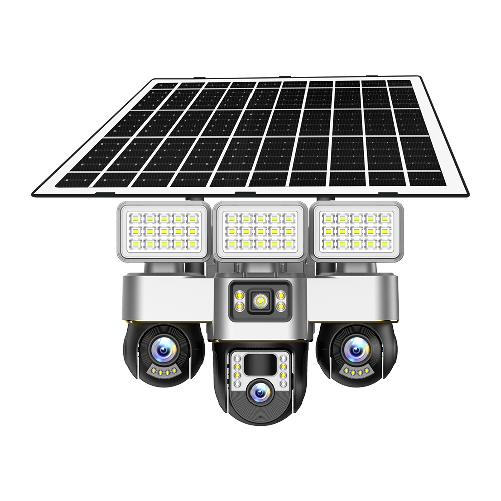 Direct sales from the manufacturer of solar-powered 4G wireless camera, low-power outdoor monitoring three-gimbal three-screen all-in-one machine Specification image