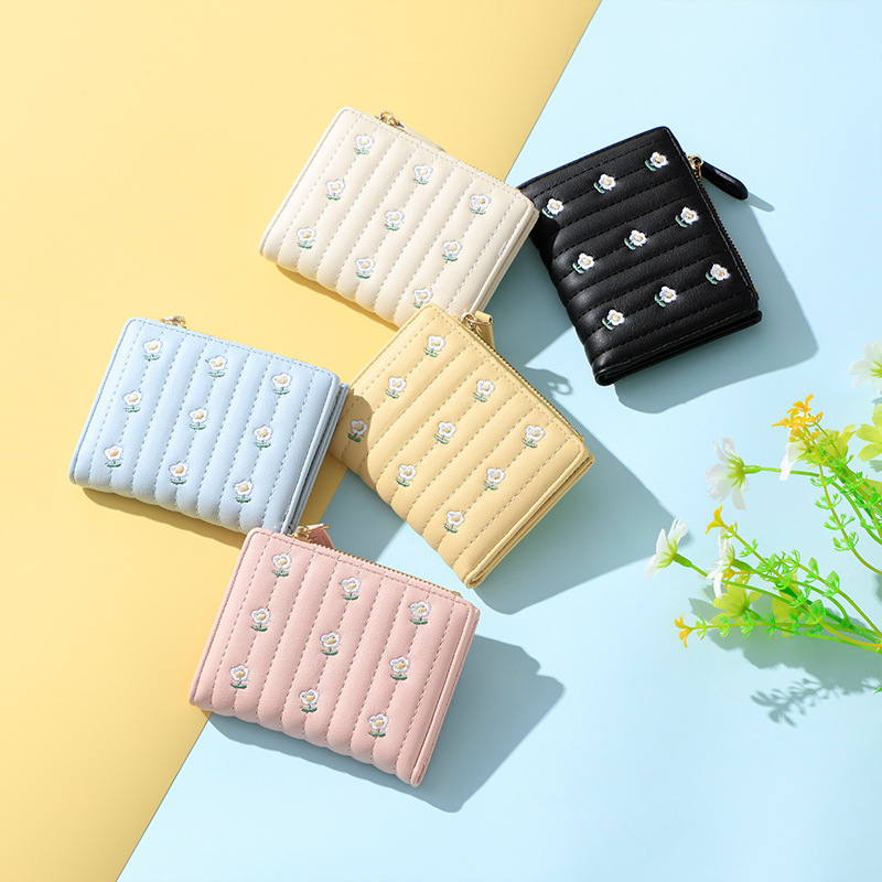 钱包新款海淘钱包 短款简约钱包女士钱夹拉链袋跨境女士钱包ins详情图3