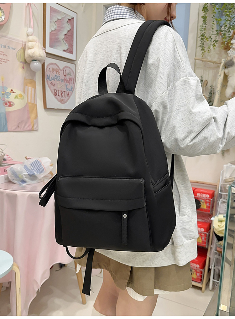 书包女ins 小清新高中生双肩包女纯色少女旅行背包男耐磨休闲背包详情19