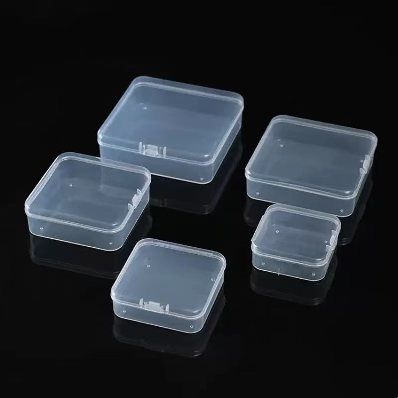 5.5cm square PP plastic semi-transparent packaging box, small material box with lid, parts and jewelry box Application Scenario