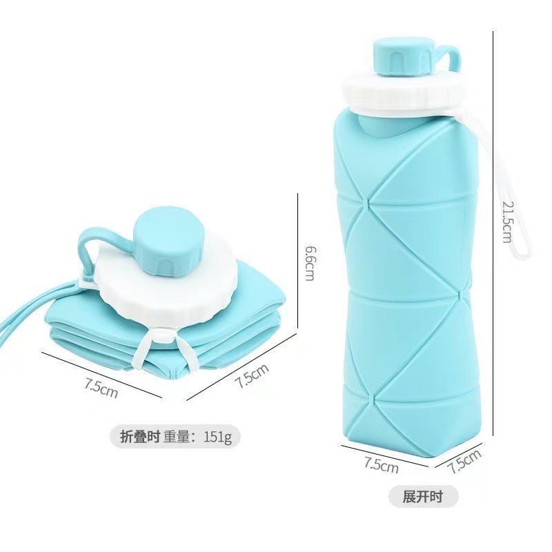 Amazon Silicone Water Cup Foldable Portable Sports Handy Cup Folding Cup Outdoor Travel Kettle 600Ml Application Scenario
