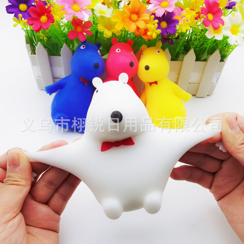 Cross-Border Squeeze Unlucky Clumsy Bear Vent Toy Tpr Stress Relief Bakken Bear Pinch Music Slow Rebound Vent Specification drawing