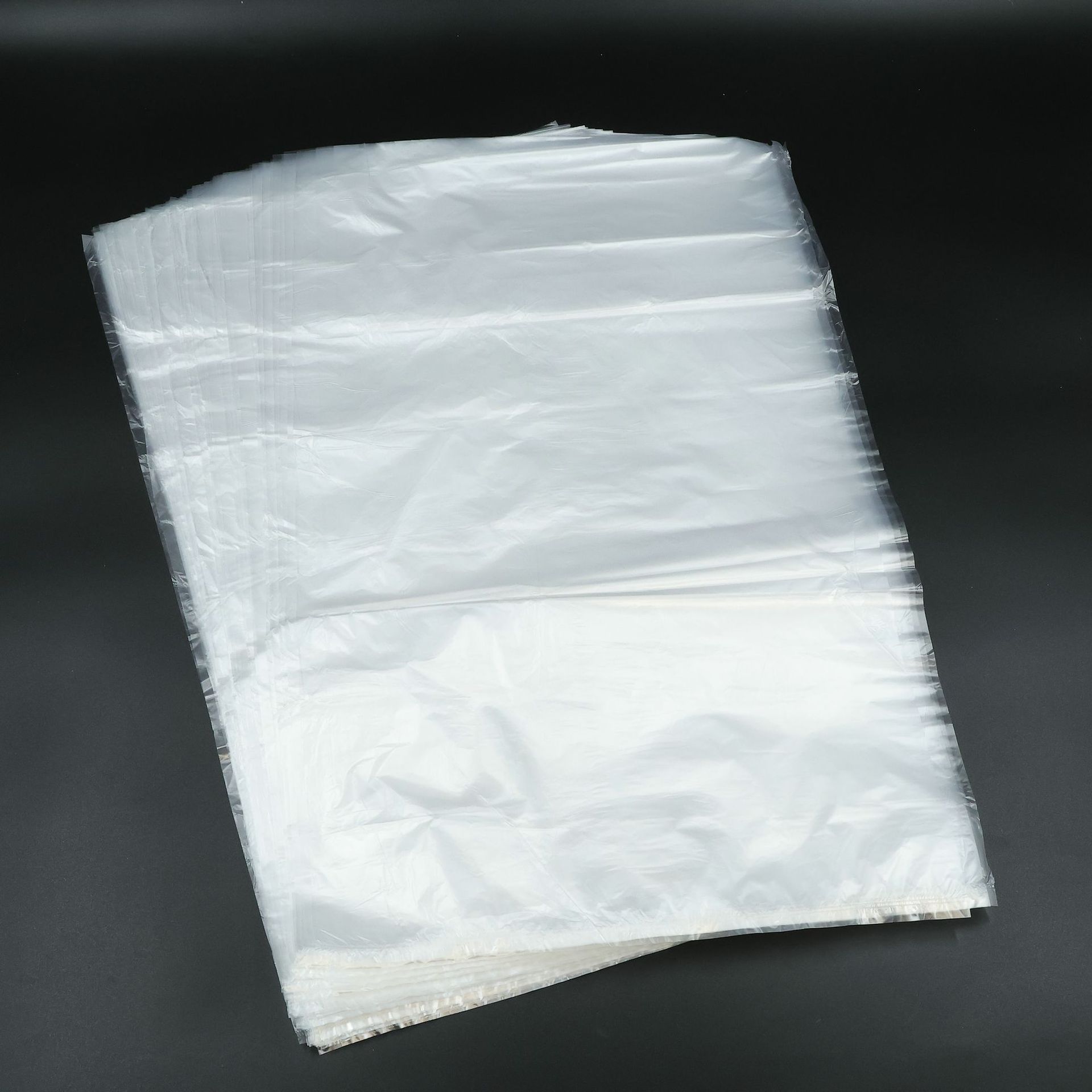 pe high-pressure flat bag, large-sized clothing dust-proof packaging bag, inner film plastic bag, transparent thickened plastic flat bag details Picture