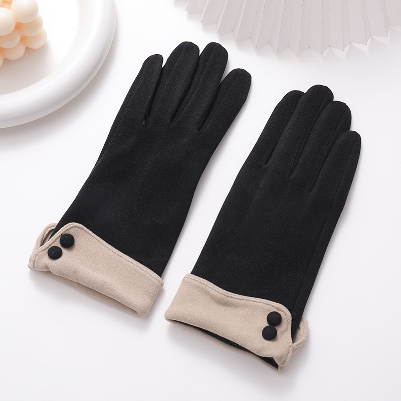 Gloves Ladies Autumn And Winter Warm Velvet Driving Riding Windproof Touch Screen Gloves Five Finger Finger Gloves Wholesale Application Scenario