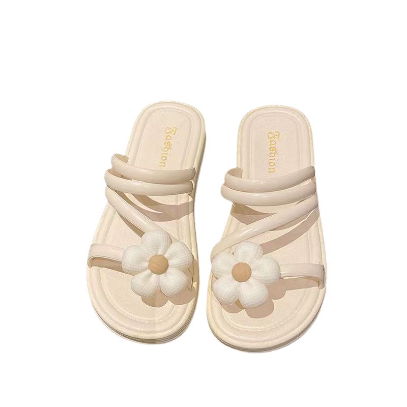 Flat Slippers Female Wearing Fairy Slippers Outside Wearing Net Red Shoes Female Summer Explosion Soft Sole Super Soft Small Fragrance Item Picture