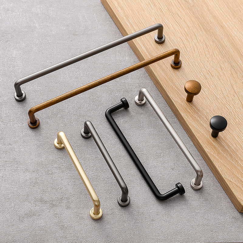 New creative, simple, light luxury and high-end style kitchen cabinets, wardrobes, drawers, shoe cabinets, zinc alloy furniture, cabinet doors, hardware handles